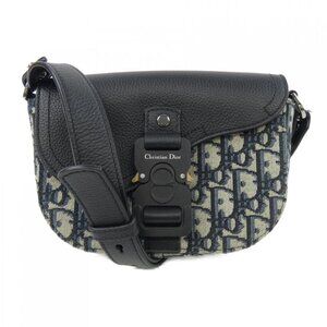 Dior Messenger Bag Mini with Flap Oblique Peacock Card Beige Blue Black